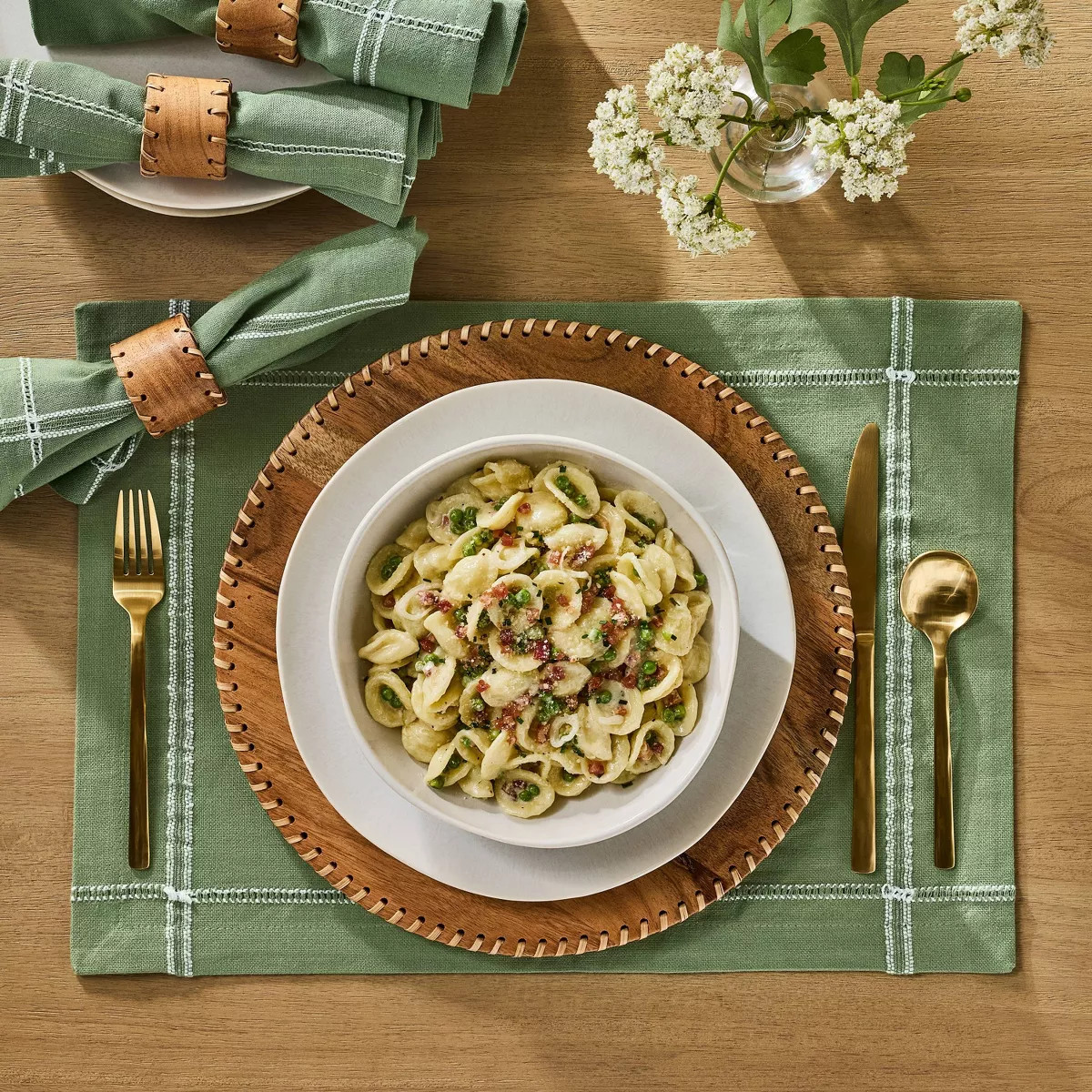 Set of 4 Solid Cloth Napkins Green - Hearth & Hand™ with Magnolia | Target