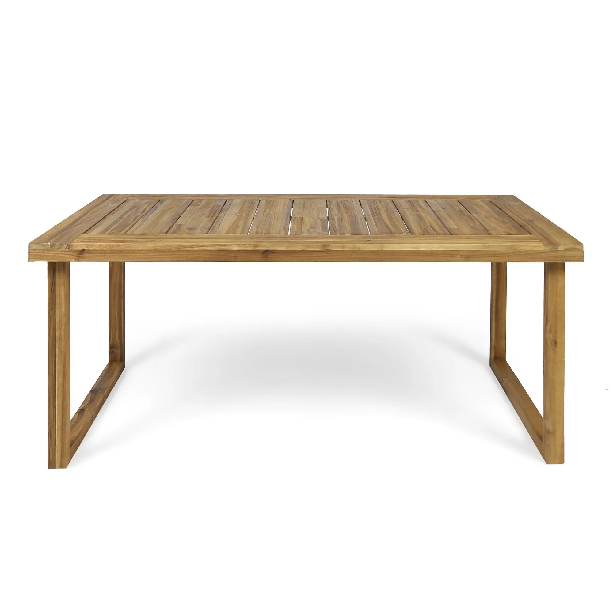 Noble House Nestor 69" Wooden Patio Dining Table in Sandblast Natural | Walmart (US)