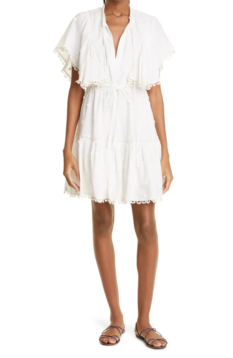 FARM Rio 3D Flower A-Line Cotton Minidress | Nordstrom | Nordstrom