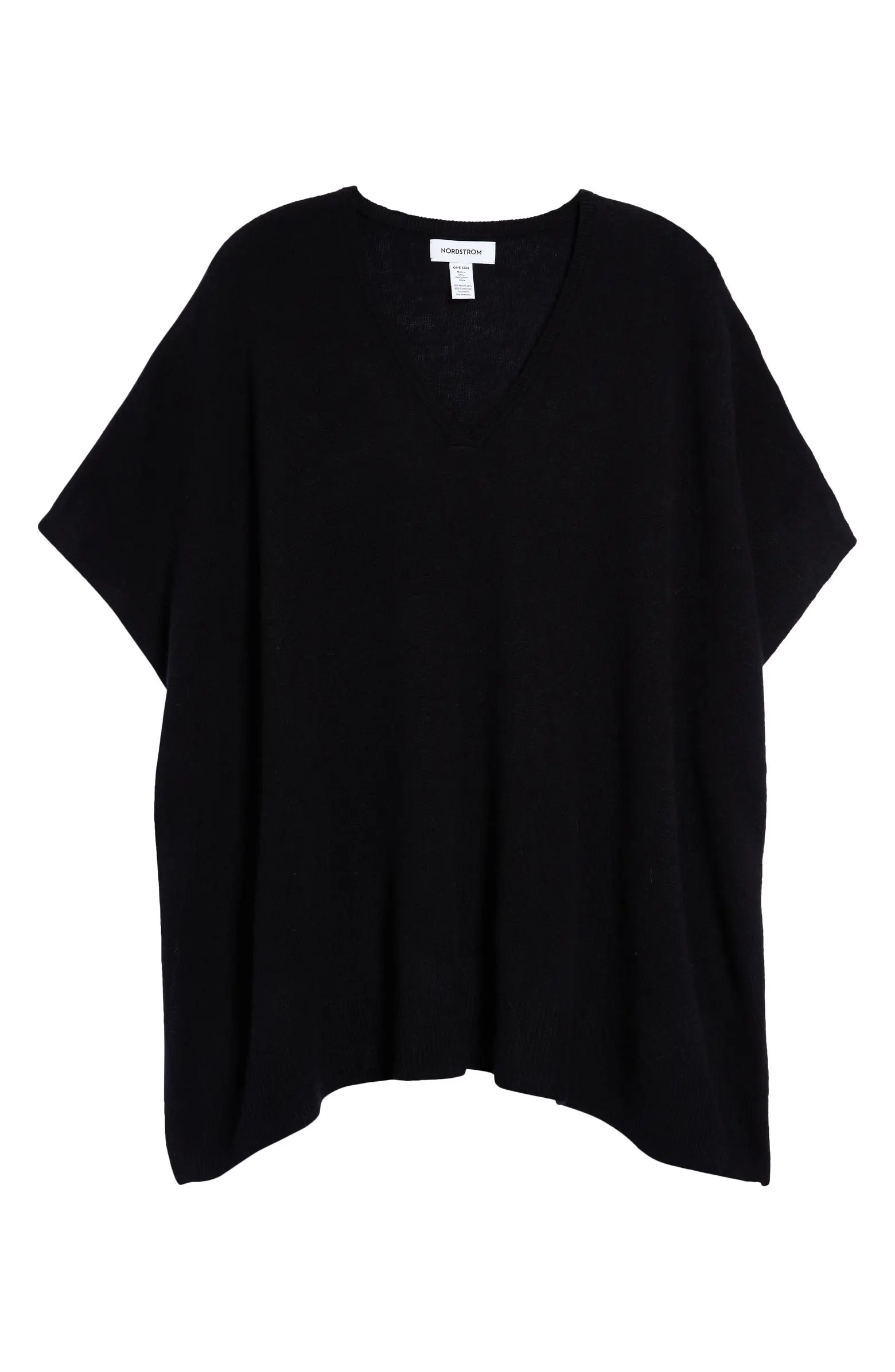 V-Neck Wool & Cashmere PonchoNORDSTROM | Nordstrom