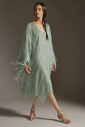 Fringed Shine Kaftan | Anthropologie (US)