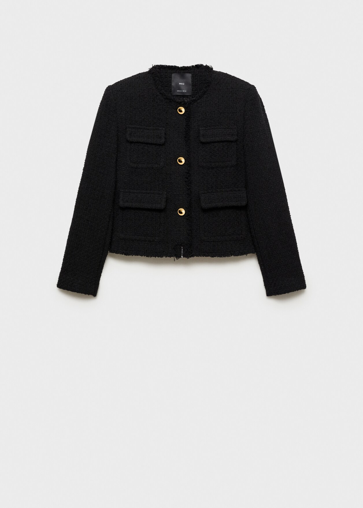 Pocket tweed jacket | MANGO (US)