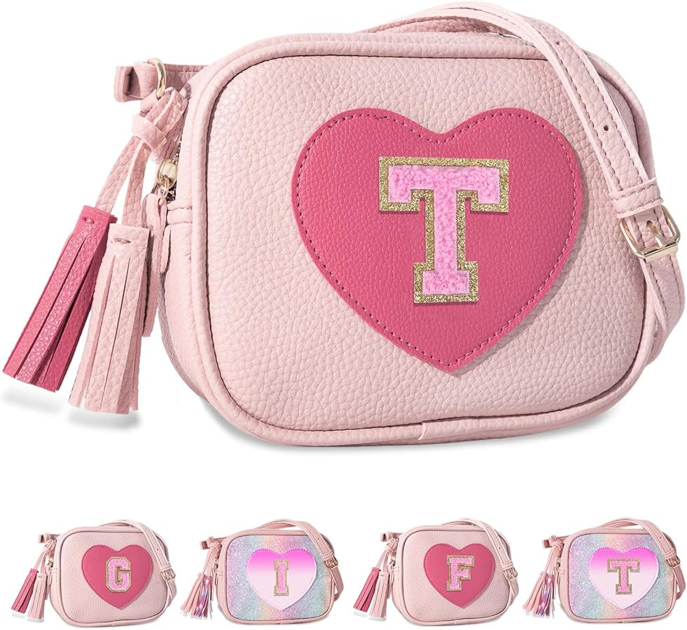 UIXIZQ Toddler Purse Birthday Gifts, Initial Letter Crossbody Bag for Girls,Vegan Leather Little ... | Amazon (CA)