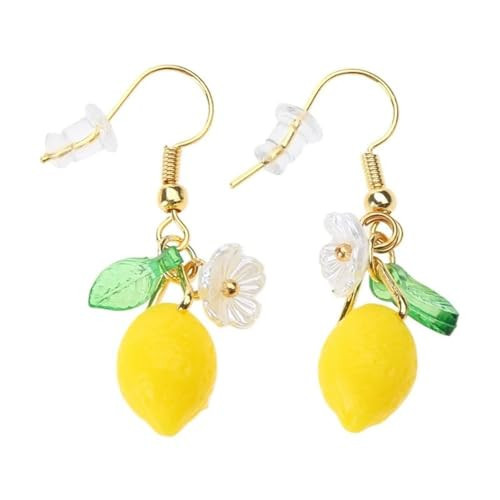 Lemon Earrings, Lime Lemon Earring Flower Leaf Dangle Earring Colorful Resin Unique Cute Funky Earrings For Women Daughter Sister Jewelry Gift (Style B) | Amazon (US)