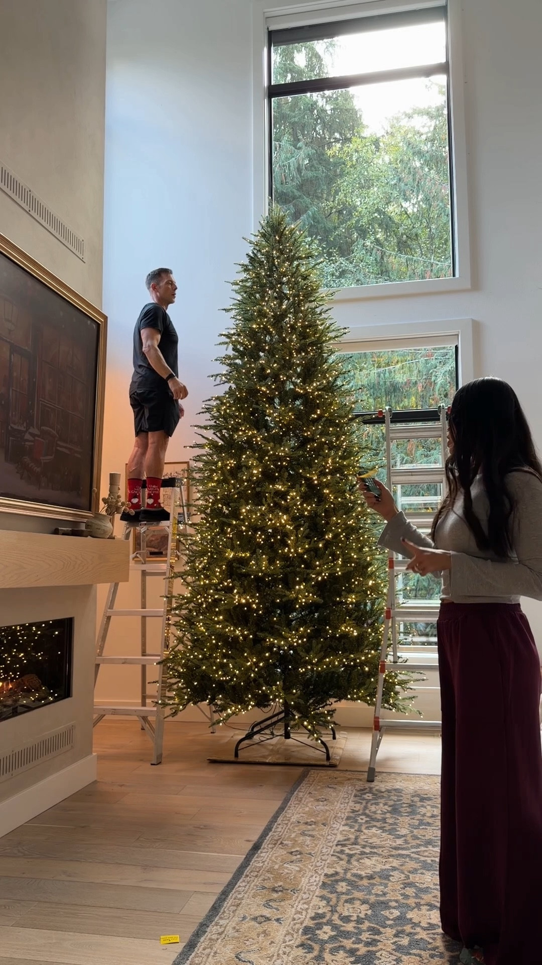 12ft Christmas tree - grand duchess twinkling tree Home Depot 

#LTKHoliday #LTKHome