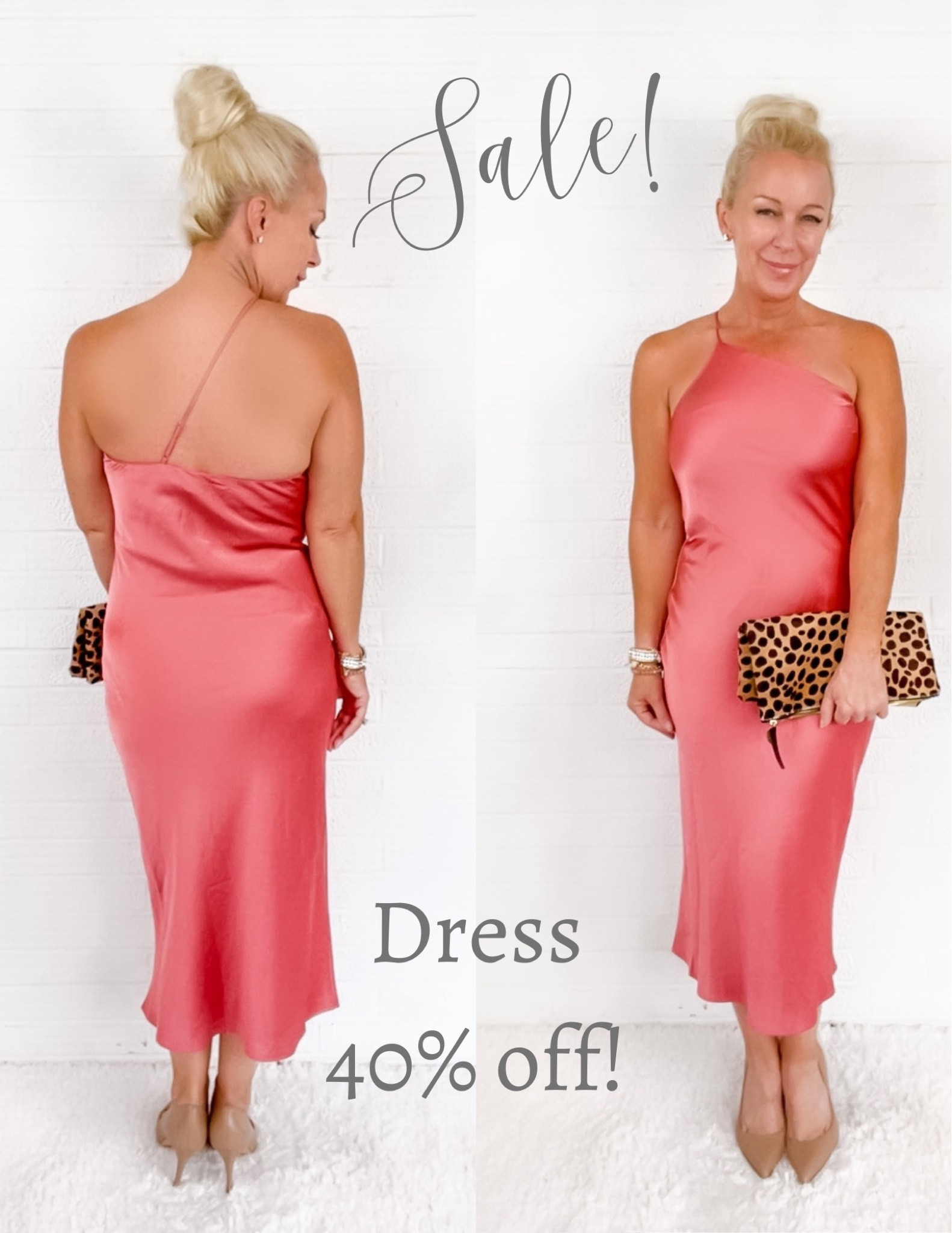 This jaw dropping satin slip dress is a jaw dropper to wear to as a Fall wedding guest dress.  ON SALE!

5’1 4P 36D wearing SMALL

#LTKsalealert #LTKSeasonal #LTKwedding