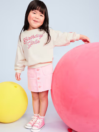 Birthday French-Terry Graphic Sweatshirt for Toddler Girls | Old Navy (US)