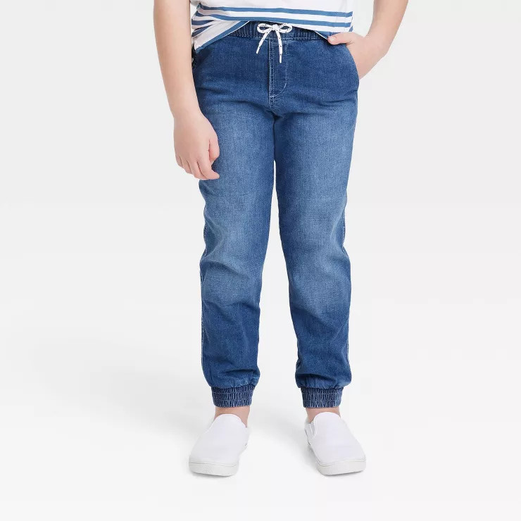 Boys' Stretch Pull-On Jogger Pants - Cat & Jack™ Blue | Target