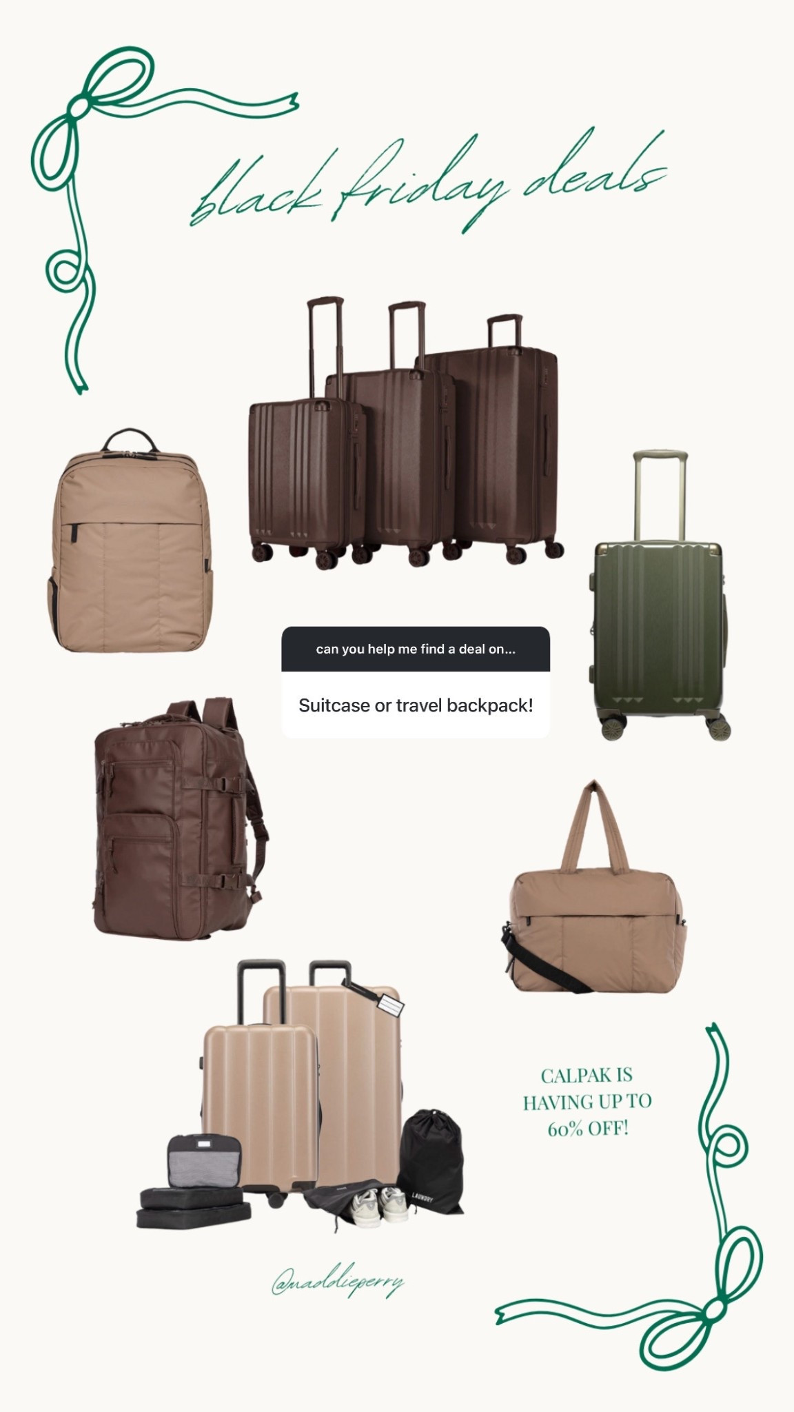 Cal pack is having a great Black Friday sale for luggage & backpacks! 

#LTKCyberWeek #LTKGiftGuide #LTKHoliday