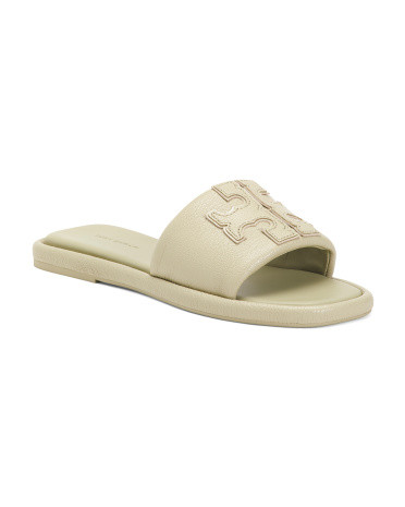 Leather Double T Sport Slides | TJ Maxx
