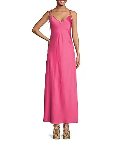 Gianni Bini x DANNIJO Sienna Sweetheart Neck Sleeveless Satin Slip Maxi Dress - 4 | Dillard's
