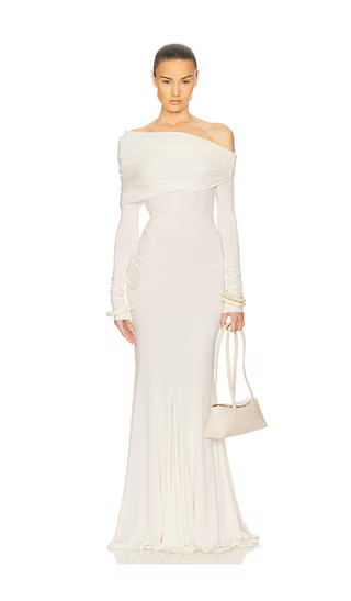 The Lotta Dress in Cream | Revolve Clothing (Global)