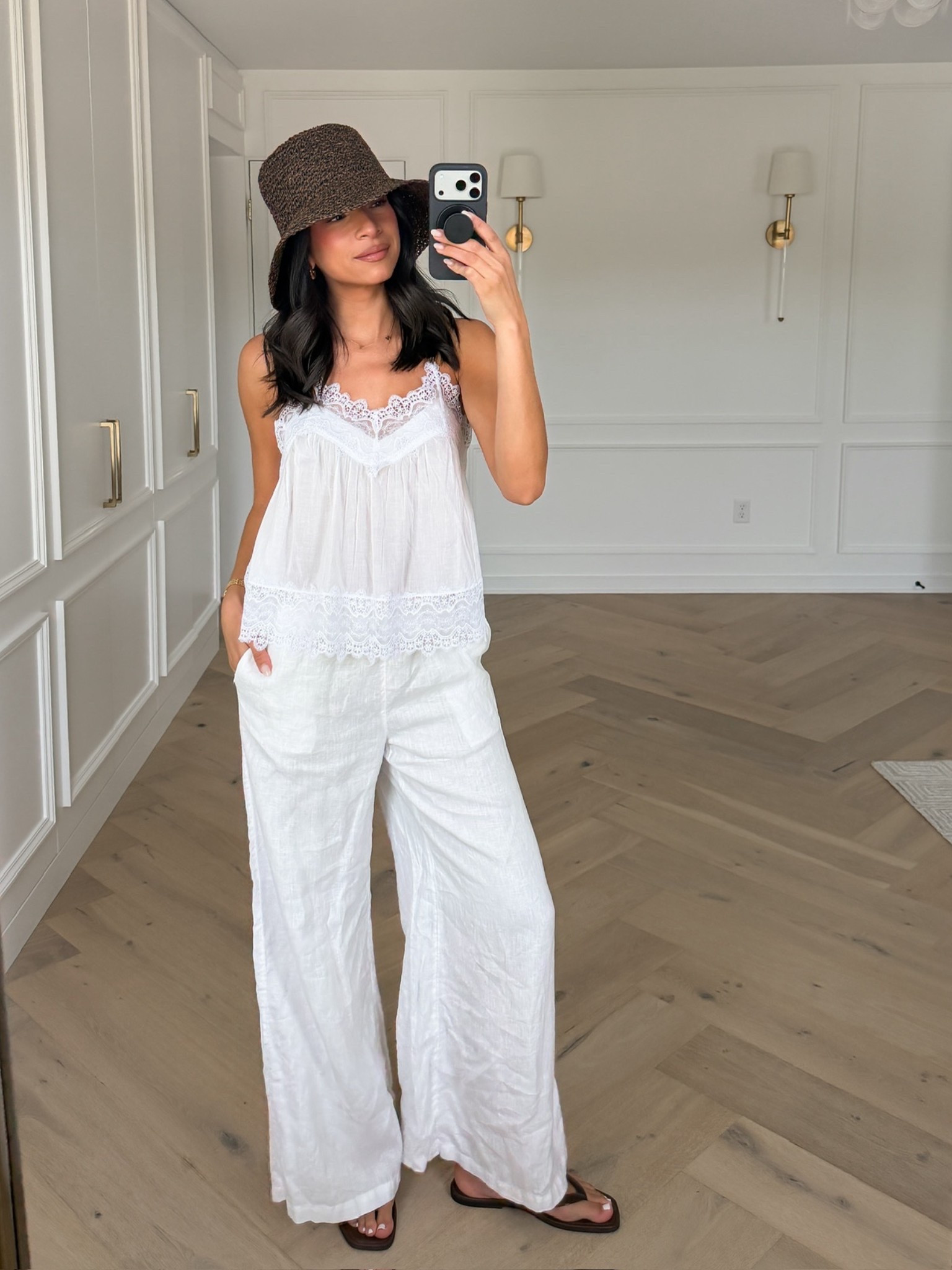 Buy one, get one 50% off Abercrombie!! Wearing size S lace trim tank and size M long linen pants  

summer outfit, spring outfit, white pants, loungewear, beach outfit, pool outfit, errands outfit, casual outfit, vacation outfit, mom outfit, postpartum outfit 

#LTKSeasonal #LTKSaleAlert #LTKmomlife