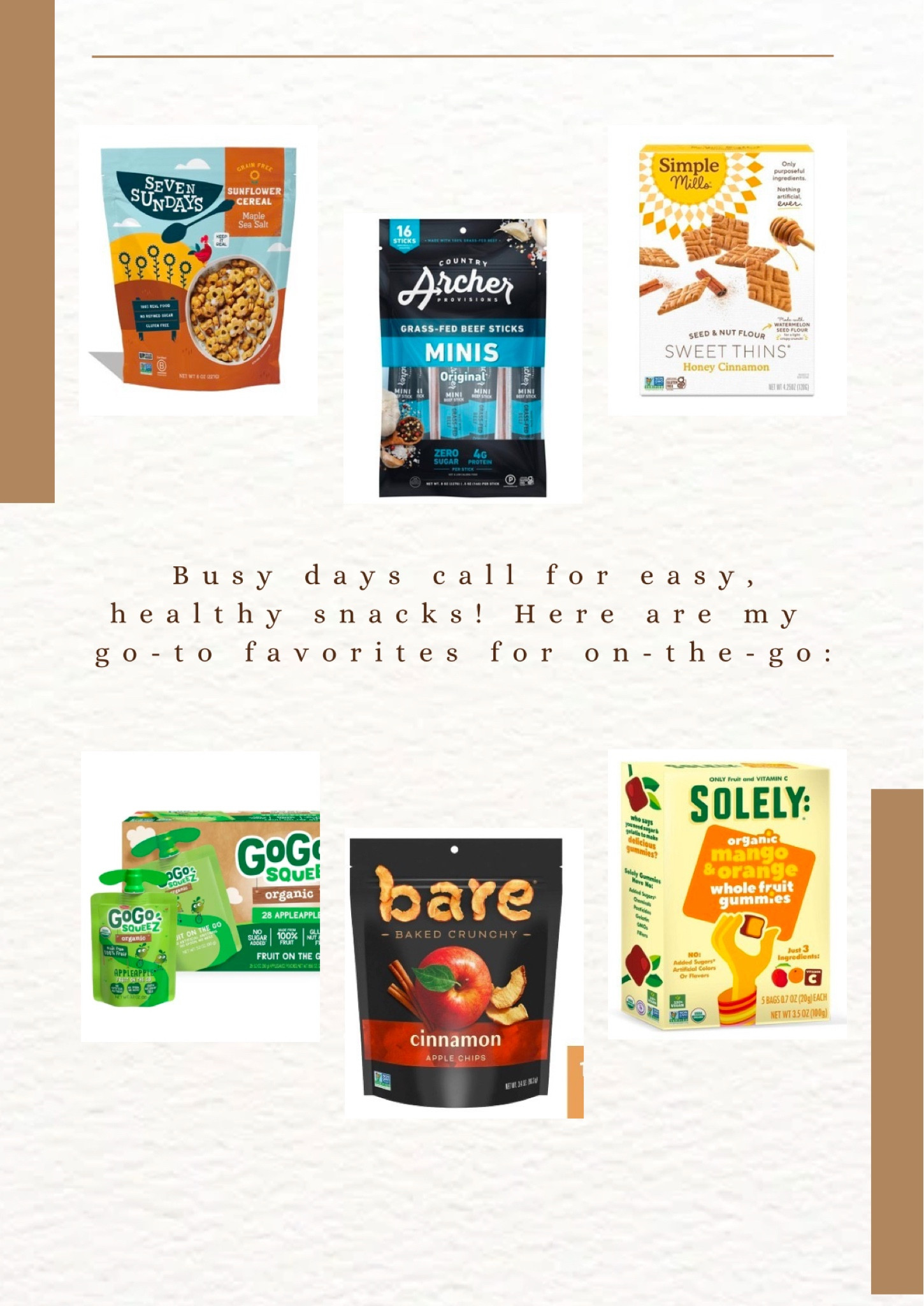 Quick, simple, and kid-approved! What are your must-haves for busy days?

#healthysnacks #momlifehacks #onthegosnacks #busymomtips #kidapproved #healthyliving #snackideas 

#LTKFamily #LTKTravel #LTKKids