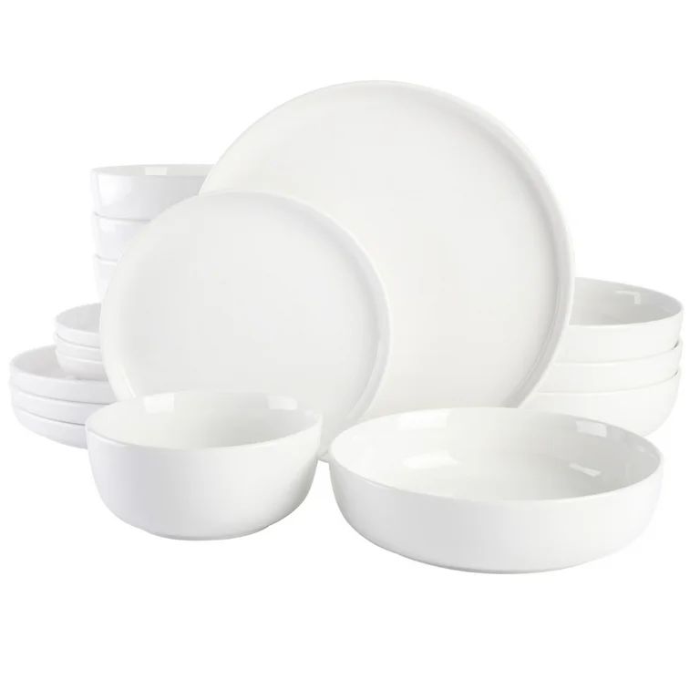 Gibson Home Vienna Dinnerware Dishes Set, Service for 4 (16pcs), White | Walmart (US)