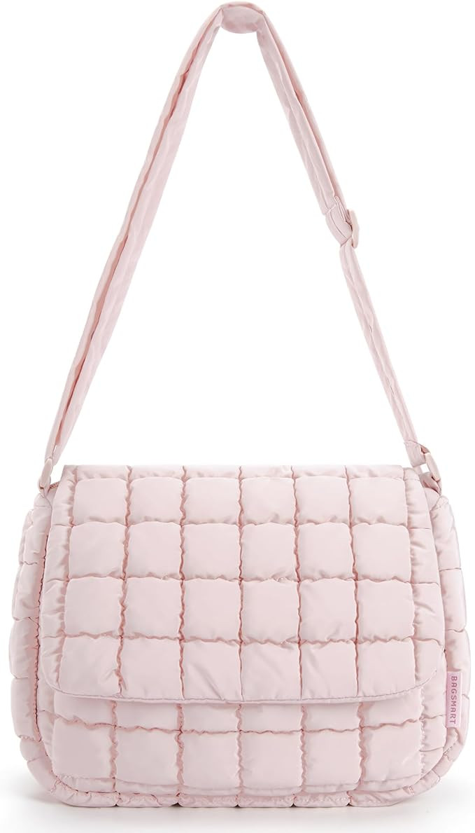 BAGSMART Medium Crossbody Bags for Women, Quilted Puffer Crossbody Purse with Adjustable Strap, L... | Amazon (US)