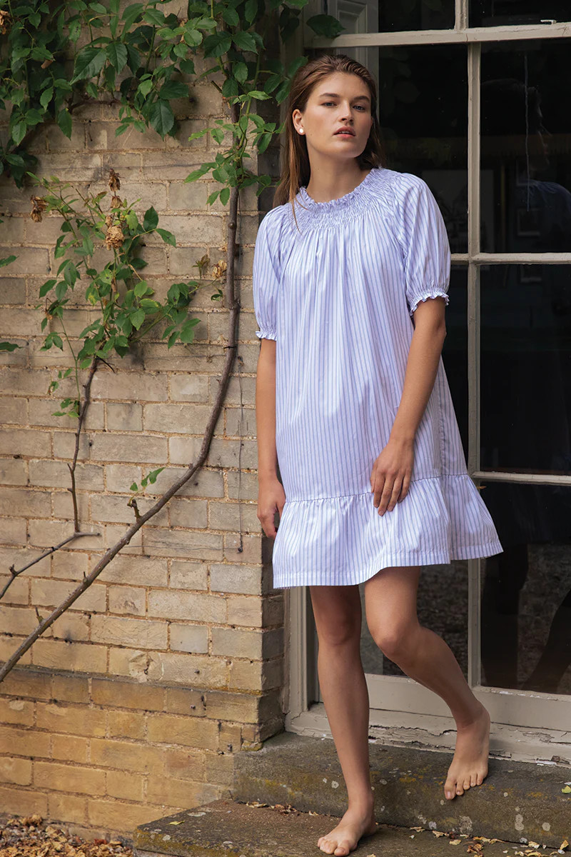 Veranda Dress in Powder Blue | Lake Pajamas