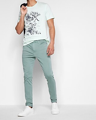 Super Skinny Aqua Hyper Stretch Jeans | Express