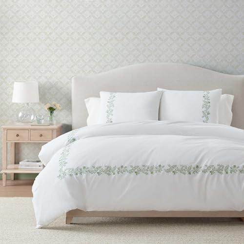 Martha Stewart - Twin Duvet Cover Set, Soft Cotton Front with a Smooth Cotton Percale Reverse, 2 ... | Amazon (US)