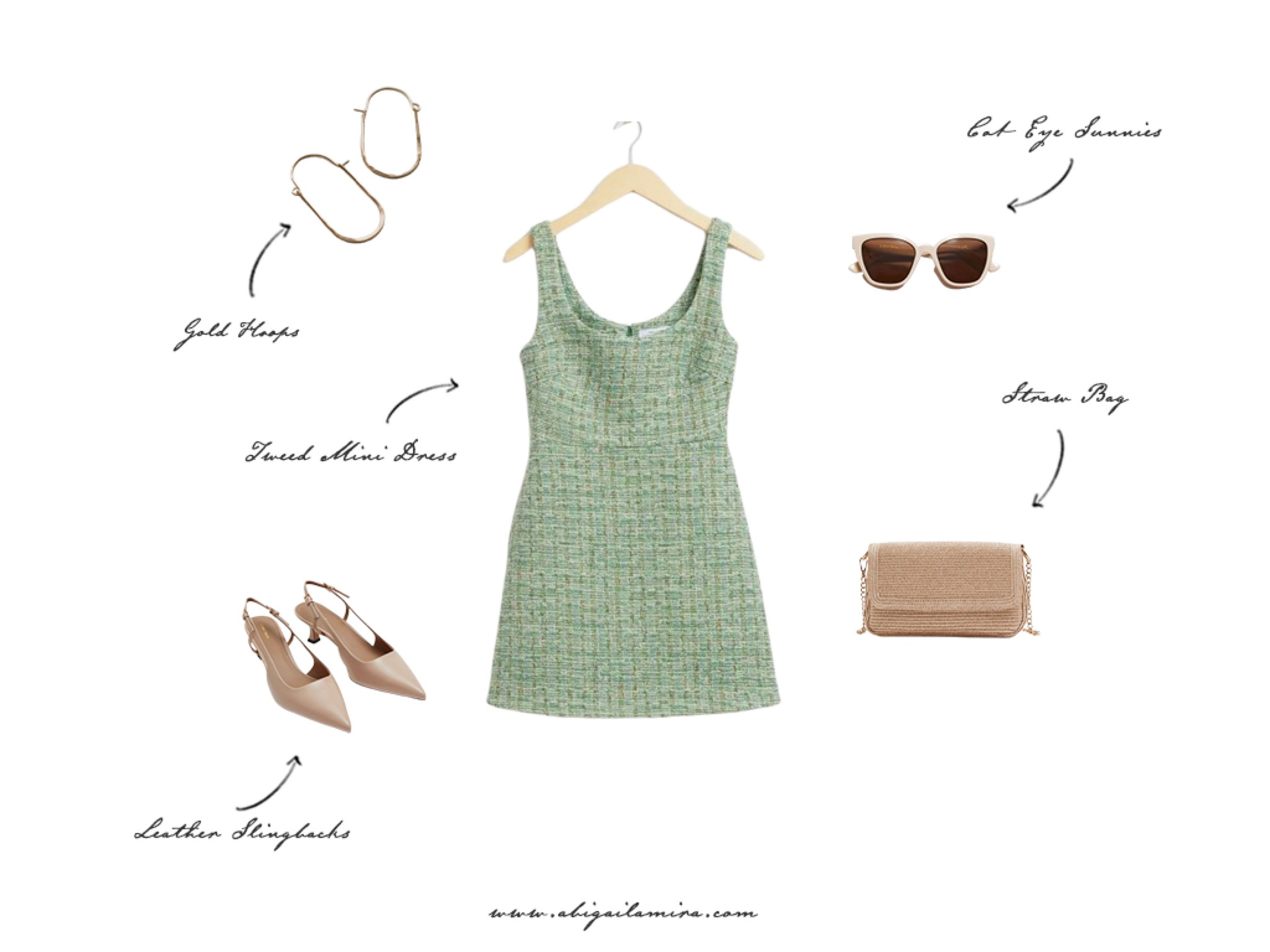 THIS TWEED MINI DRESS IS PERFECT FOR SPRINGTIME! I PAIRED IT WITH LEATHER SLINGBACK PUMPS, A STRAW FLAP BAG, CAT-EYE SUNNIES, AND SOME PRETTY GOOD HOOPS IN AN UNUSUAL SHAPE. YOU CAN WEAR THIS OUTFIT TO A DAY DATE, A COFFEE MEETUP WITH THE GIRLS, OR FOR A FUN DAY SHOPPING IN THE CITY.

#LTKstyletip #LTKfindsunder100 #LTKfindsunder50