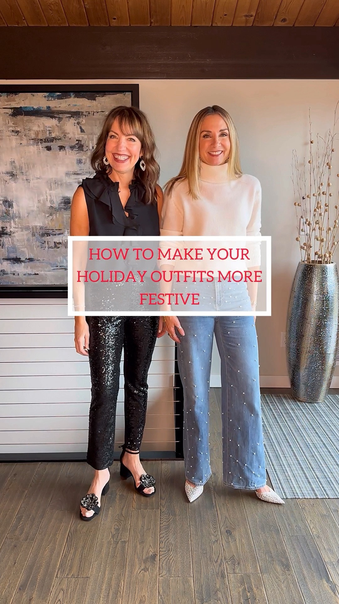 This is how we build a festive holiday outfit with @lovechicos !🎁💫
1️⃣Try out a fun party pant! The Juliet Sequin Front pants and High Rise Faux Pearl wide leg jeans really make these outfits stand out!✨
2️⃣Try elevating your look with sparkly shoes, statement earrings or a cozy, cashmere sweater!🥰
3️⃣Another amazing option is to let your top make the statement! This Sequin Fringe Poncho is a WOW, and we love the embellished sleeves on the Knit Woven Rhinestone pullover sweater!💎

There are so many stylish holiday options at Chicos! Now, where’s the party?🤩🥂🎉 Click link in bio to find our looks at chicos.com or watch our stories for links!🛍️
#lovechicosnovember#chicospartner #lovechicos

#LTKHoliday #LTKover40 #LTKstyletip