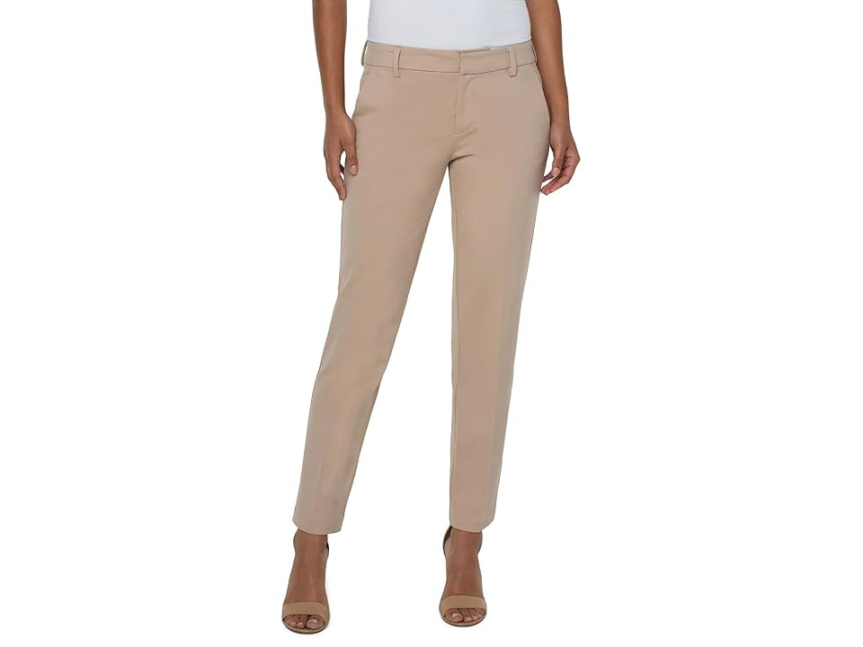 Liverpool Los Angeles Kelsey Slim Leg Trousers in Super Stretch Ponte Knit Women's Casual Pants Biscuit Tan : 6 29, Nylon/Rayon/Spandex | Zappos