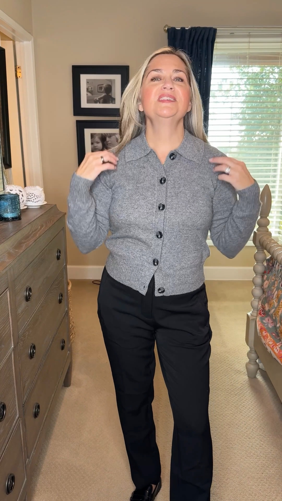 I’d like to try and add at least one new cashmere sweater to my collection in the fall winter. Believe me when I say these are pieces that will last you for many years to come. I like the cardigan style of this one and it is a good price point.  Also, the black pants are polished and perfect for work or any event that needs something a little dressier.  

#LTKOver40 #LTKStyleTip #LTKWorkwear