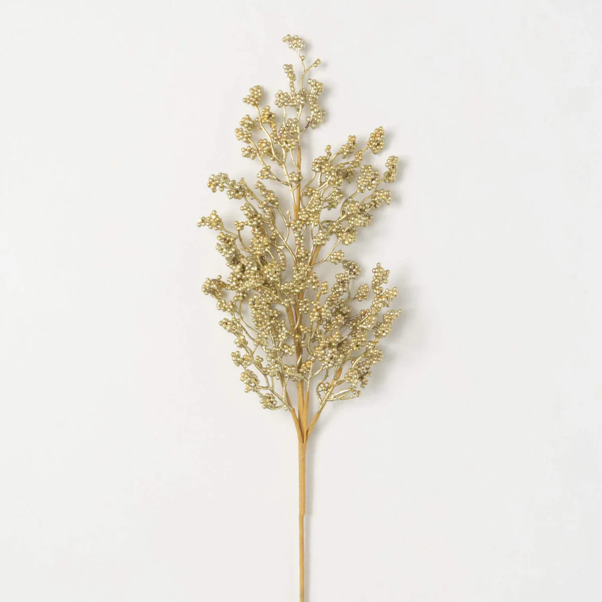 Gold Glittered Berry Spray | Sullivans Home Decor