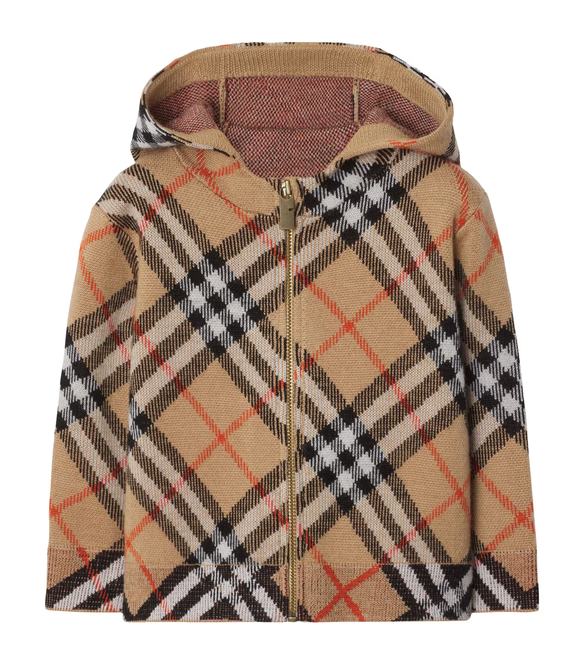 Burberry Kids Wool Check Zip-Up Hoodie | Harrods (US)