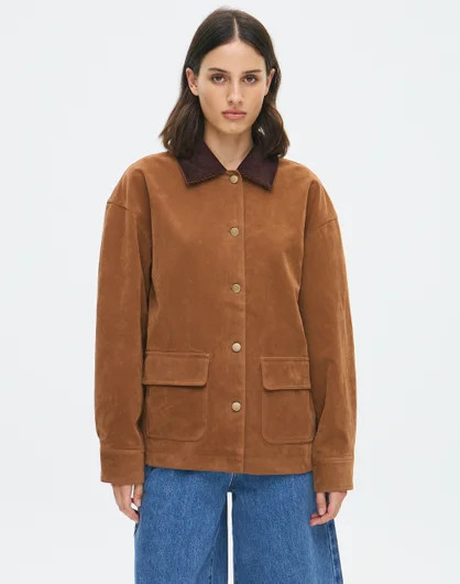 Faux Suede Workwear Jacket | Glassons (Australia)