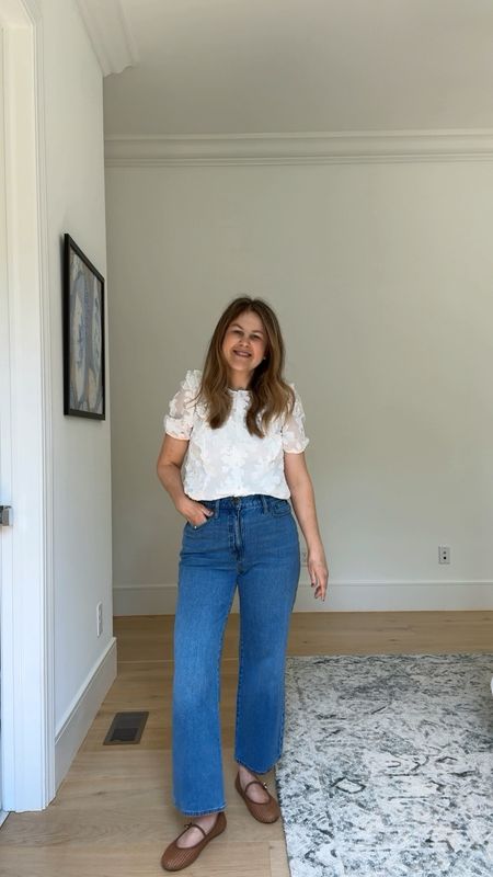 My favorite slim wide leg jeans and a lightweight blouse with summer ballet flats. Two outfits I wore this weekend that I’m planning to wear again this summer. Linen pants and embroidered button up 

#LTKSeasonal #LTKStyleTip