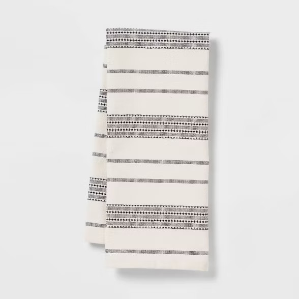 Cotton Kitchen Towel Black - Threshold™ | Target