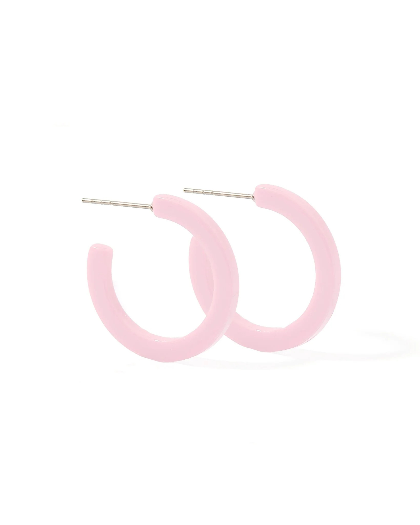 Holly Mini Hoop Earrings - Pink Carnation - Shop LINNY CO | LINNY CO LLC