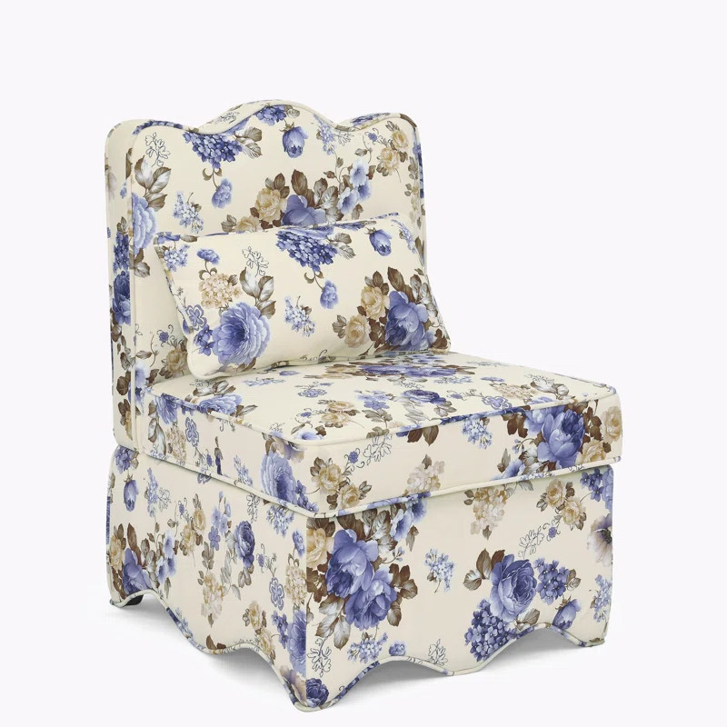 Velvet Upholstered Armless Chair | Wayfair North America