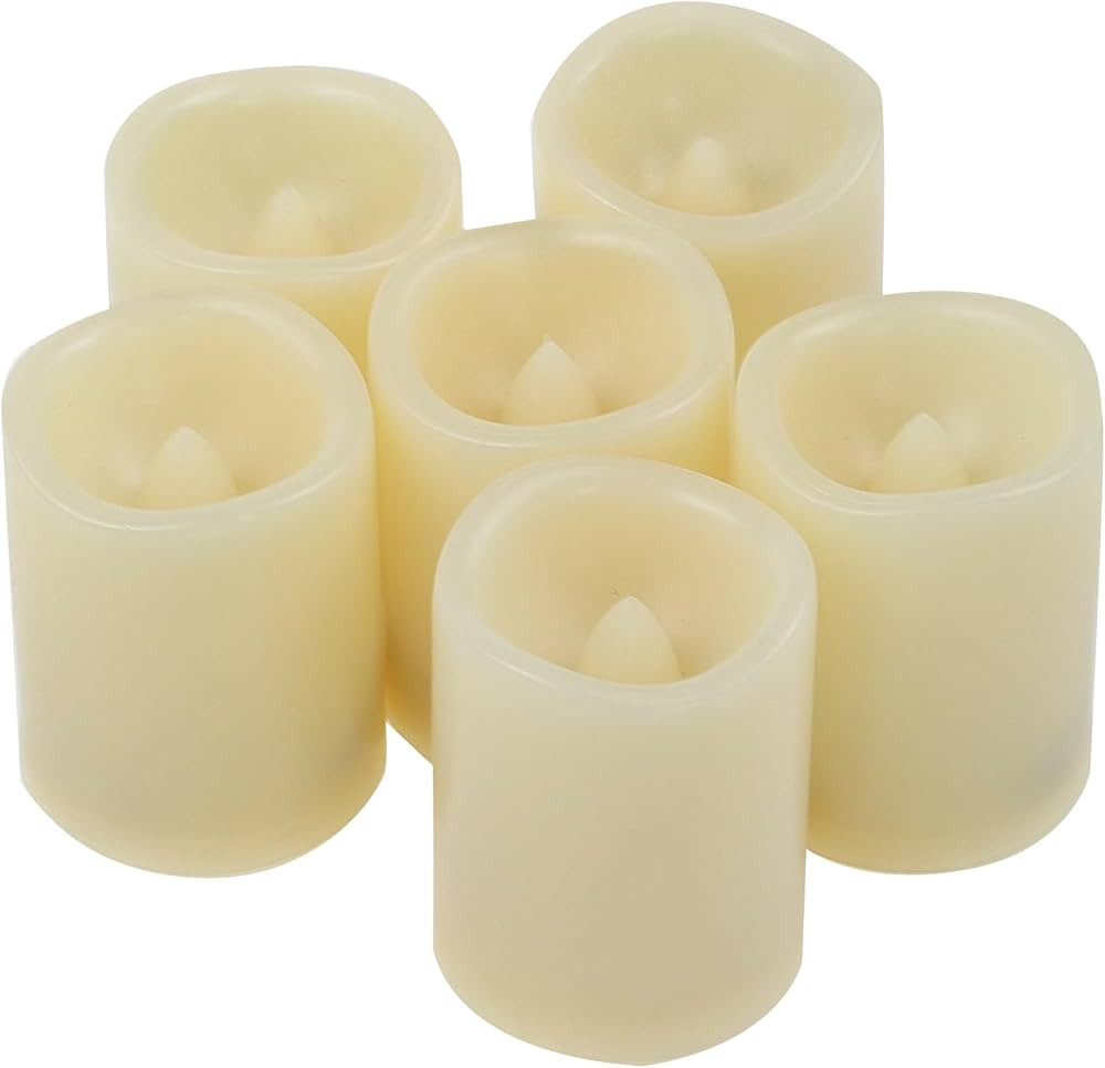 CANDLE CHOICE Battery Operated Flameless LED Votive Candles with Timer Realistic Flickering Elect... | Amazon (US)