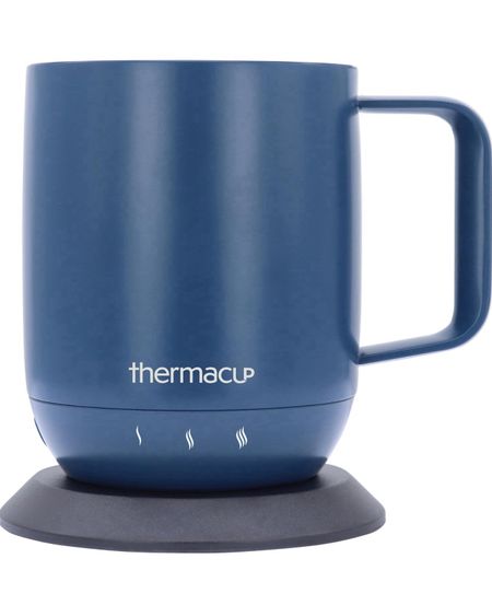 Self-heating coffee mug with lid. No more reheating your beverages in the microwave. Enjoy your hot coffee, tea or hot cocoa with this temperature control mug!☕️ 

#LTKGiftGuide #LTKSeasonal #LTKtravel