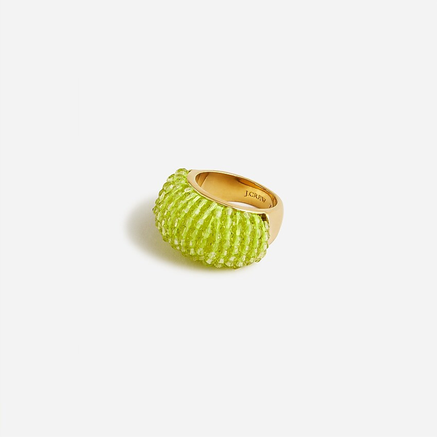 Woven beaded ring | J. Crew US
