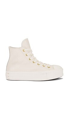 Converse Chuck Taylor All Star Lift Sneaker in Egret & Gold from Revolve.com | Revolve Clothing (Global)