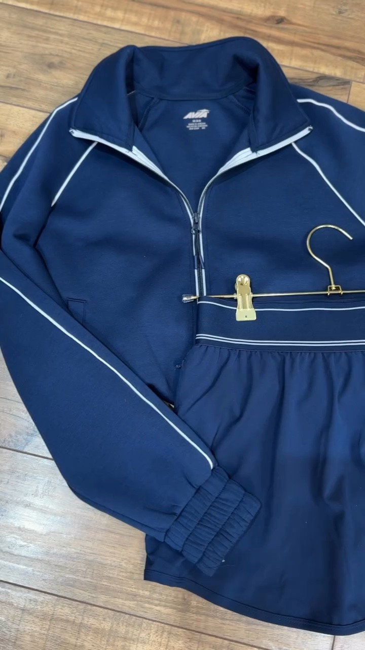 .
This navy set looks so much like Alo Yoga but it’s from Walmart  y’all! 🤩👏🏻 The skort is almost identical & only $15! I got a small in the skort & xs in the jacket!

Looks and feels so expensive, it’s  comfy, flattering, and mom-life approved. And perfect for the sports mom who is spending her days at ball games! The skort comes in 4 color options and I got a size small! 

If you love Alo-inspired athleisure, luxury looks for less, and outfits that actually work for real life - this set is it
Save this for later + send to the friend who lives in athleisure.

#walmartfashionfinds 
 walmartfashion athletic skirt Walmart find Walmart style Walmart new arrives spring fashion sports mom school colors casual outfit

#LTKActive #LTKfindsunder50 #LTKstyletip