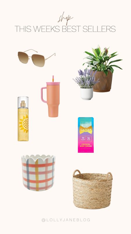 SHOP this weeks best sellers from Amazon, Walmart, Kohls, and Target! 💕

We are absolutely loving these best sellers this week! For Mother’s Day we have some sun sellers, like this Gatsby chocolate bar (Sooo yummy!), and this fun colorful planter from Kohl’s! An owaloa tumbler is always a fun one, alone with this yummy body spray! Plants, as always is a fun seller, and some summer sunnies! Sunglasses are such a staple for us Arizonans!  A wicker basket to finish these best sellers off 🫶🏻☀️

#LTKstyletip #LTKSeasonal #LTKGiftGuide