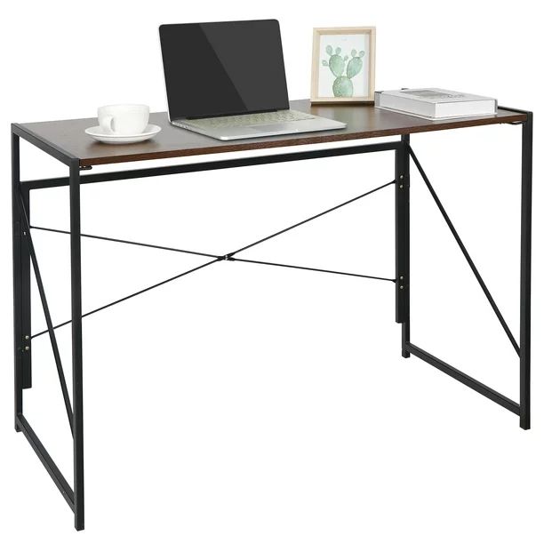 Zeny Writing Computer Desk Modern Simple Study Desk Industrial Style Folding Laptop Table for Hom... | Walmart (US)