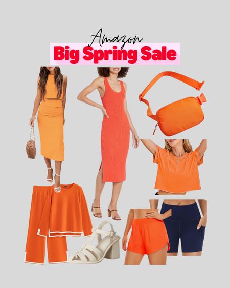 Amazon big spring sale - 

Orange outfits perfect for Astros games - orange dress, orange loungewear, orange biker shirts, orange midi dress , orange belt bag 

#LTKfindsunder50 #LTKover40 #LTKsalealert