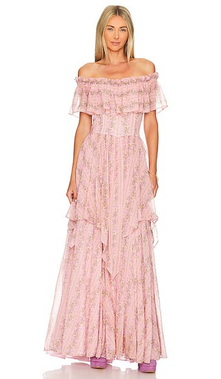 LoveShackFancy Noni Dress in Pink. - size 6 (also in 0, 14, 2, 4, 8) | Revolve Clothing (Global)
