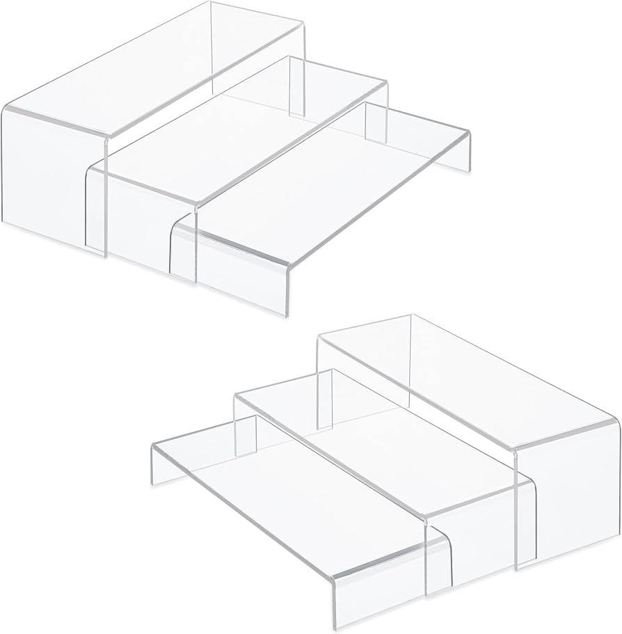 HBlife 6 PCS Display Risers (11.2",11.6",12") , 4 inch Wide Rectangular Showcase Collectibles Dis... | Amazon (US)