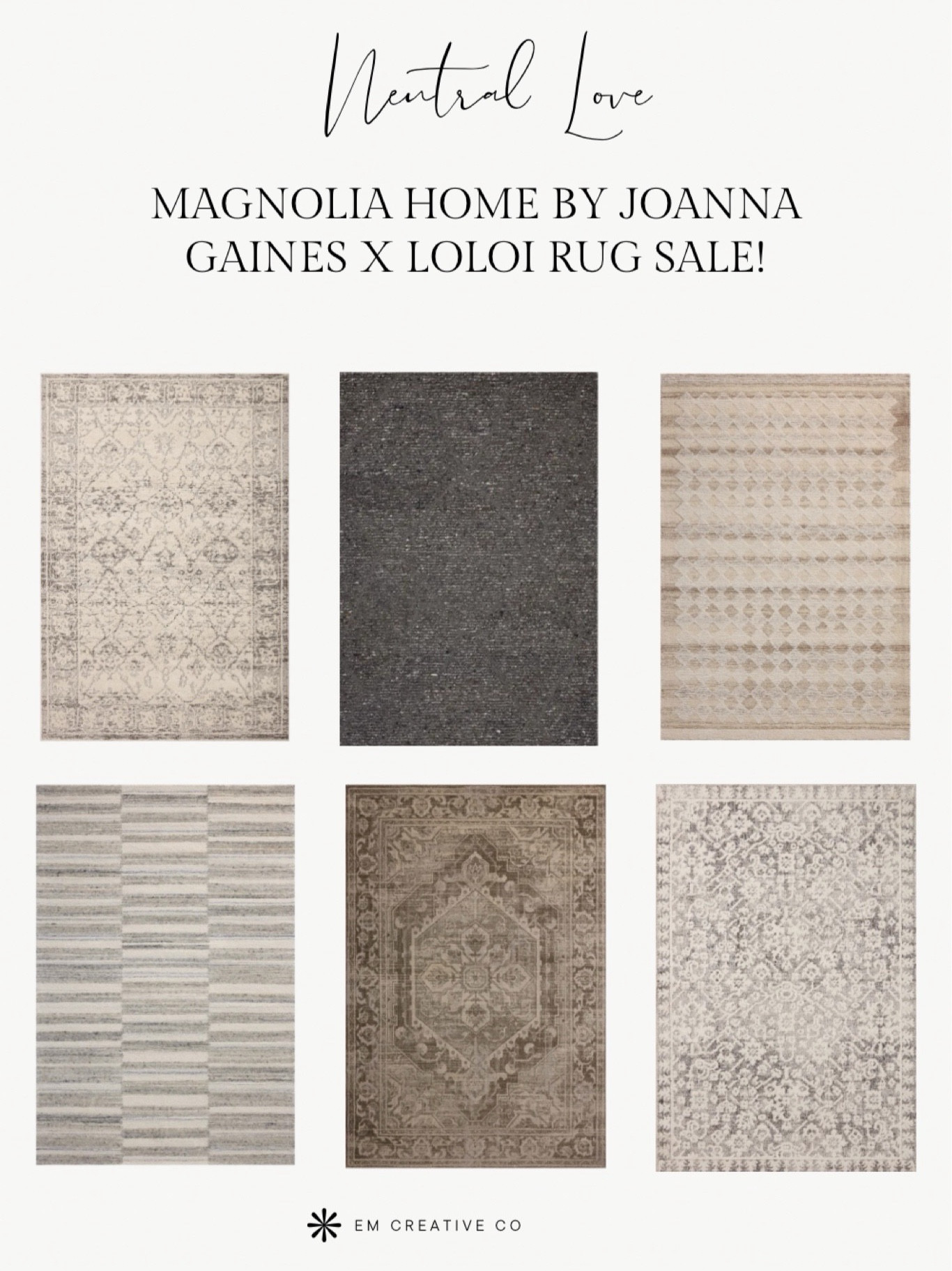 Neutral Rug Love: Magnolia Home by Joanna Gaines x Loloi Rug Salee

#LTKhome #LTKsalealert #LTKstyletip