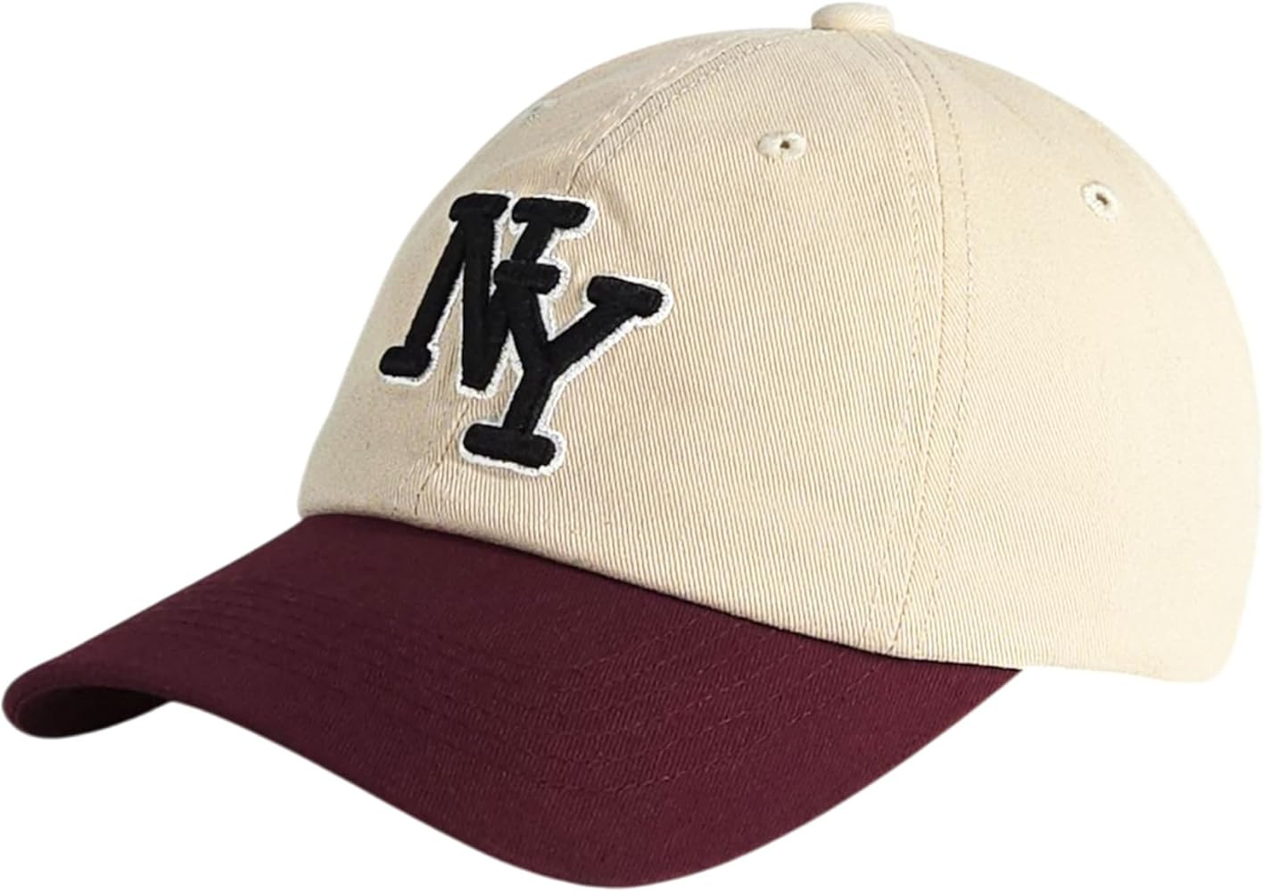NY 3D Embroidered Cotton Dad Hat – New York Baseball Cap, Adjustable Metal Buckle Strap, Unstru... | Amazon (US)