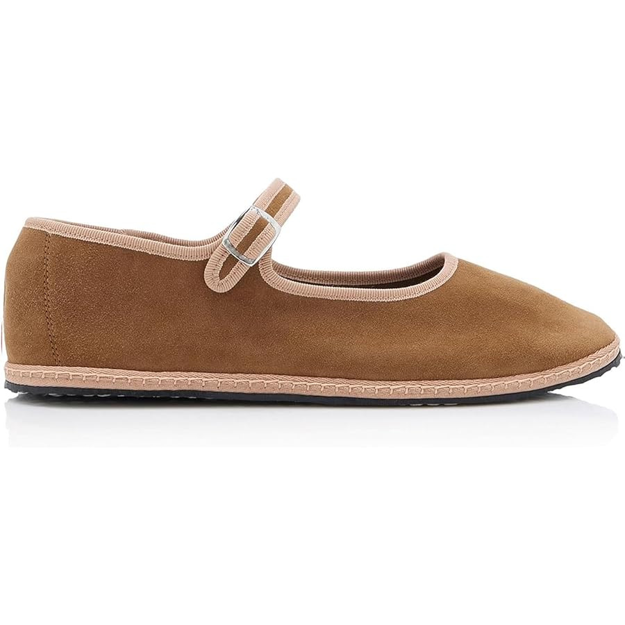 Velvet Ballet Flats for Women Suede Round Toe Cute Mary Jane Flats Slip On Casual Dressy Comforta... | Amazon (US)