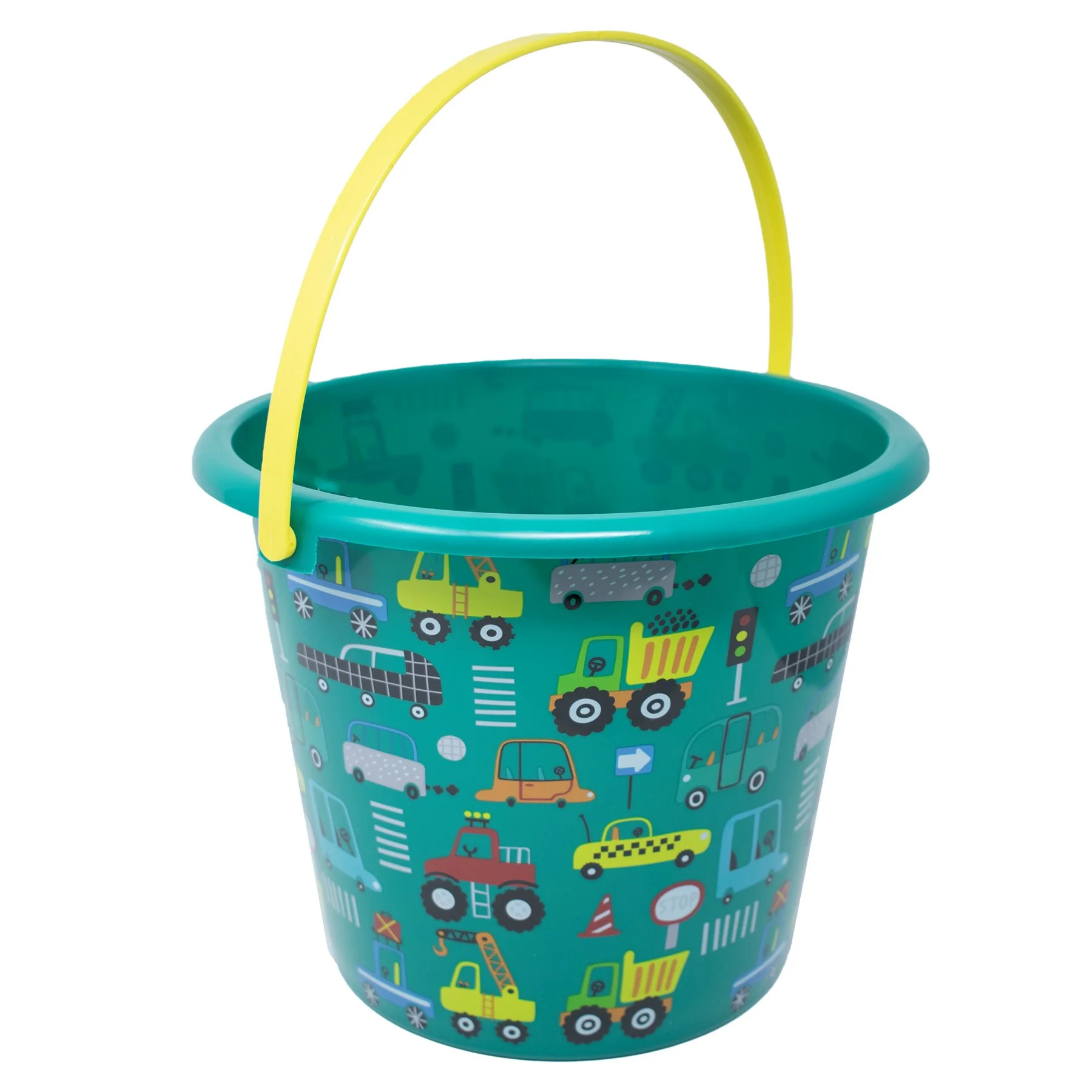 Way to Celebrate Teal Trucks Jumbo Bucket - Easter Egg Hunt Plastic Pail - Walmart.com | Walmart (US)