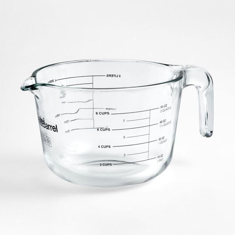 Crate & Barrel 8-Cup Glass Liquid Measuring Cup + Reviews | Crate & Barrel | Crate & Barrel