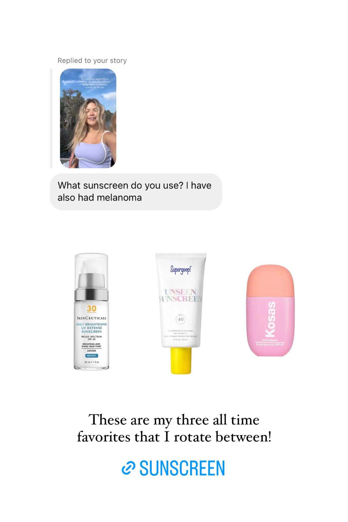 My sunscreen favorites! 